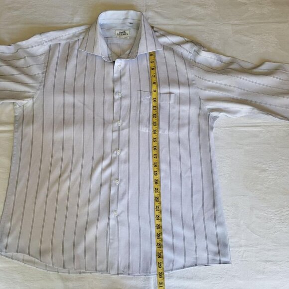 Hermes Button Down Cotton Striped Shirt - Picture 9 of 10